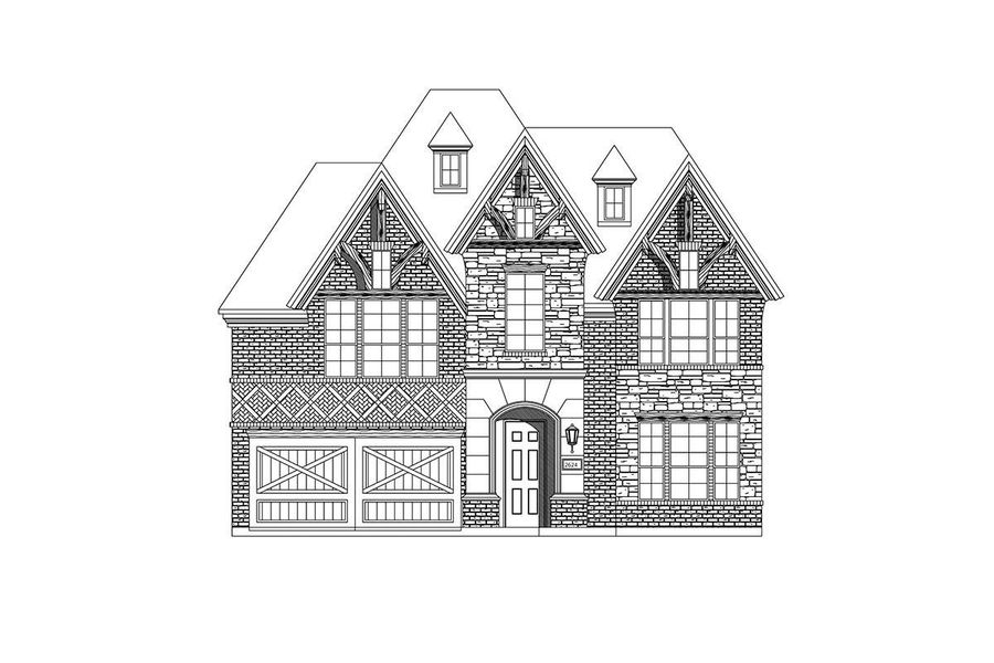 Front exterior of a new home in Providence Cove, McKinney, TX, highlighting curb appeal (Image 1).