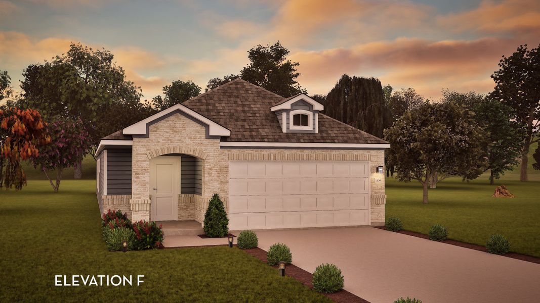 Representative exterior photo of a completed home built from the Maple by CastleRock Communities in Garden Grove, San Antonio, TX (Image 15).