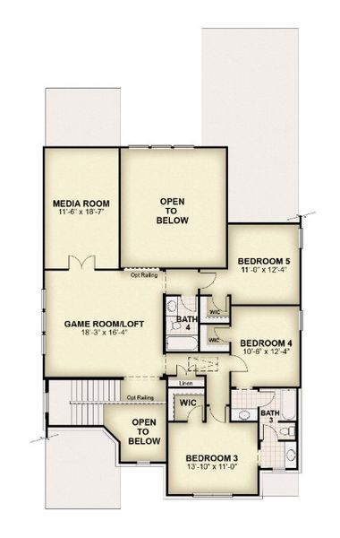 2D floor plan layout of this home in Wildflower Ranch, Justin, TX (Image 5). 2D floor plan layout of this home in Wildflower Ranch, Justin, TX (Image 5).