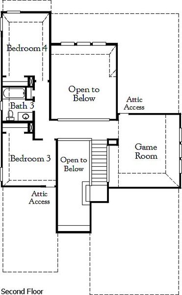 2D floor plan layout for the Goodrich by Coventry Homes in Trinity Falls, McKinney, TX (Image 6). 2D floor plan layout for the Goodrich by Coventry Homes in Trinity Falls, McKinney, TX (Image 6).