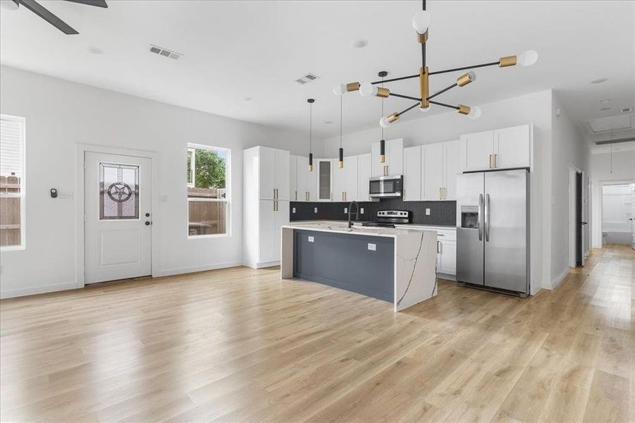 Furnished interior view inside a new home in , Dallas (Image 3).