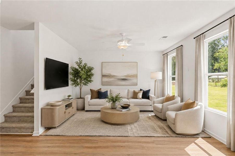 Furnished interior view inside a new home in Oakhill Estates, Adairsville (Image 10).