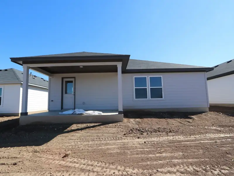 Exterior details and patio area of a home in Marble Creek Crossing, Austin (Image 3). Exterior details and patio area of a home in Marble Creek Crossing, Austin (Image 3).