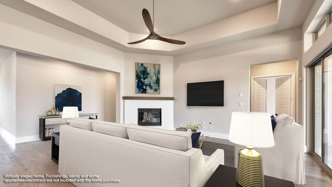 Representative furnished interior of a home built from the 625A by Britton Homes in Star Trail, Prosper (Image 5).