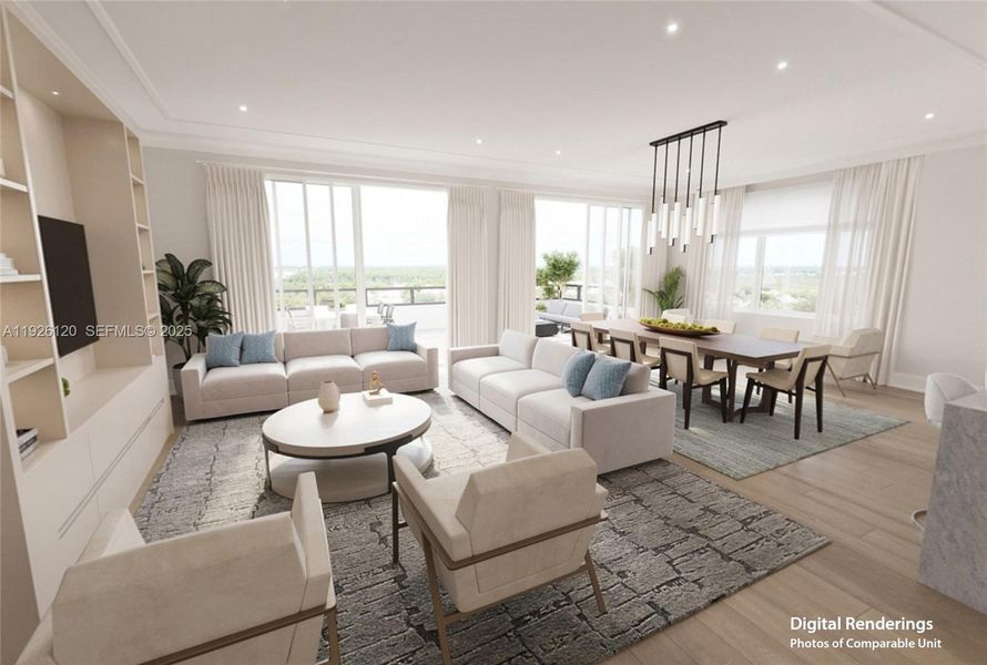 Furnished interior view inside a new home in , Juno Beach (Image 6). Furnished interior view inside a new home in , Juno Beach (Image 6).