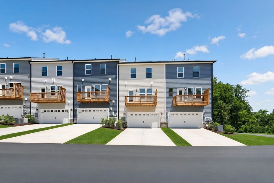 Front exterior of a new home in Silverstone, Knightdale, NC, highlighting curb appeal (Image 28).
