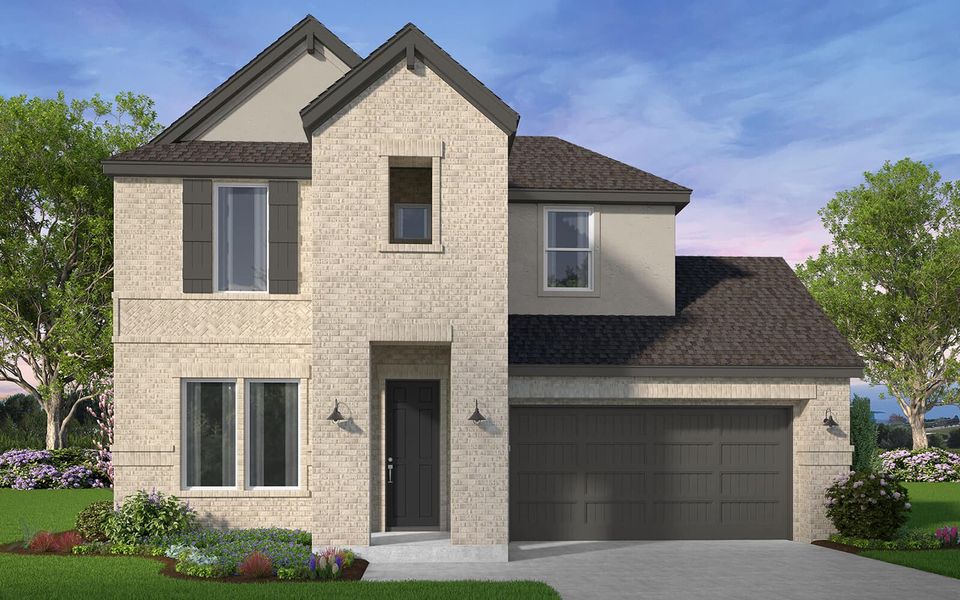 Representative exterior photo of a completed home built from the Wellesley by Brookfield Residential in 50' Traditional Homes at Elyson, Katy, TX (Image 15). Representative exterior photo of a completed home built from the Wellesley by Brookfield Residential in 50' Traditional Homes at Elyson, Katy, TX (Image 15).