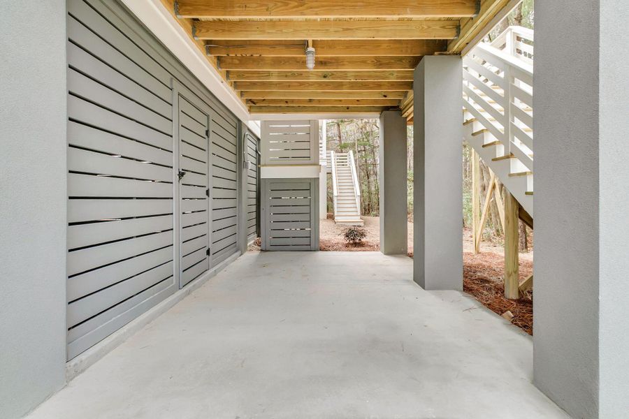 Exterior details and patio area of a home in , Charleston (Image 3). Exterior details and patio area of a home in , Charleston (Image 3).