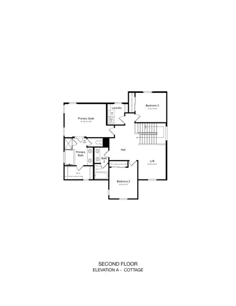 2D floor plan layout of this home in Rancho Mercado, Surprise, AZ (Image 3).