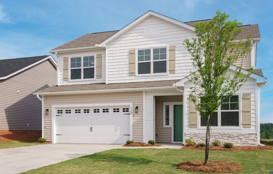 Representative exterior photo of a completed home built from the The Holland by Cothran Homes in Holly Ridge, Greenville, SC (Image 23).
