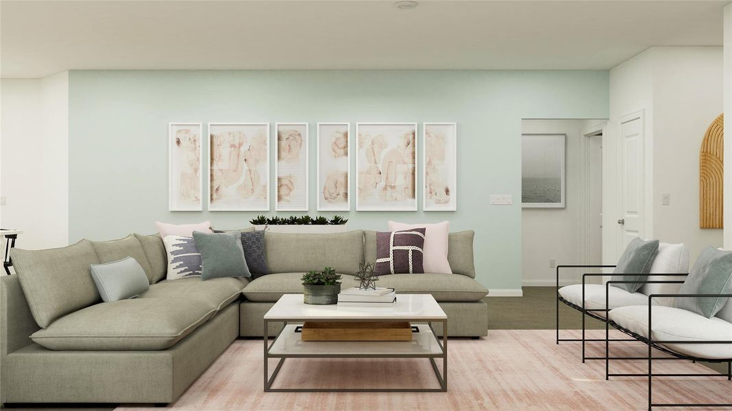 Furnished interior view inside a new home in Meadowlark Preserve, Pflugerville (Image 13).