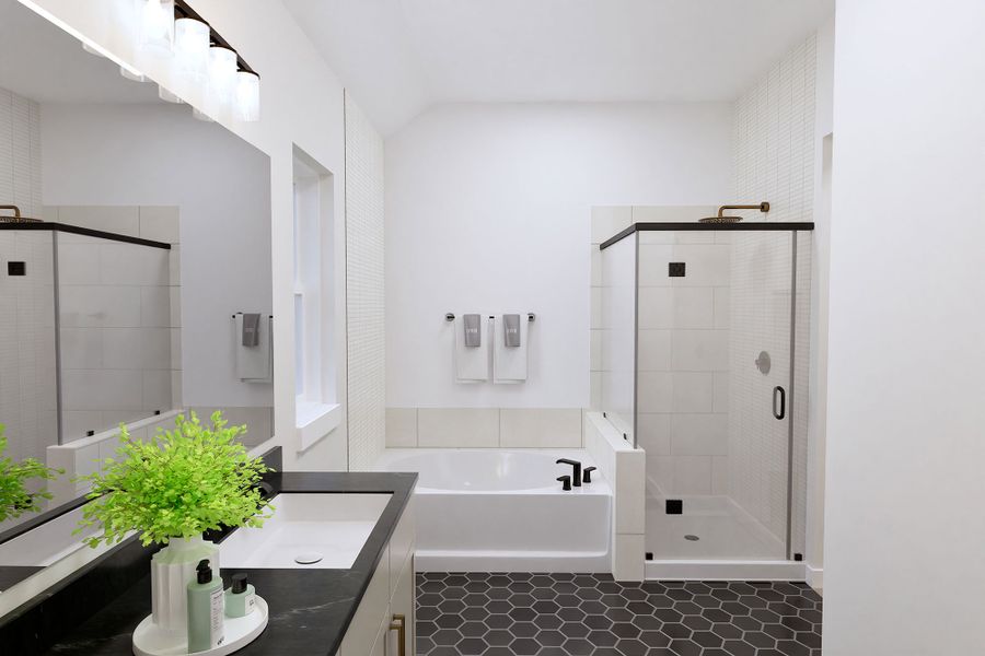 Representative furnished interior of a home built from the The Edinburgh by David Weekley Homes in Mayfair - Select Garden Series, New Braunfels (Image 4).