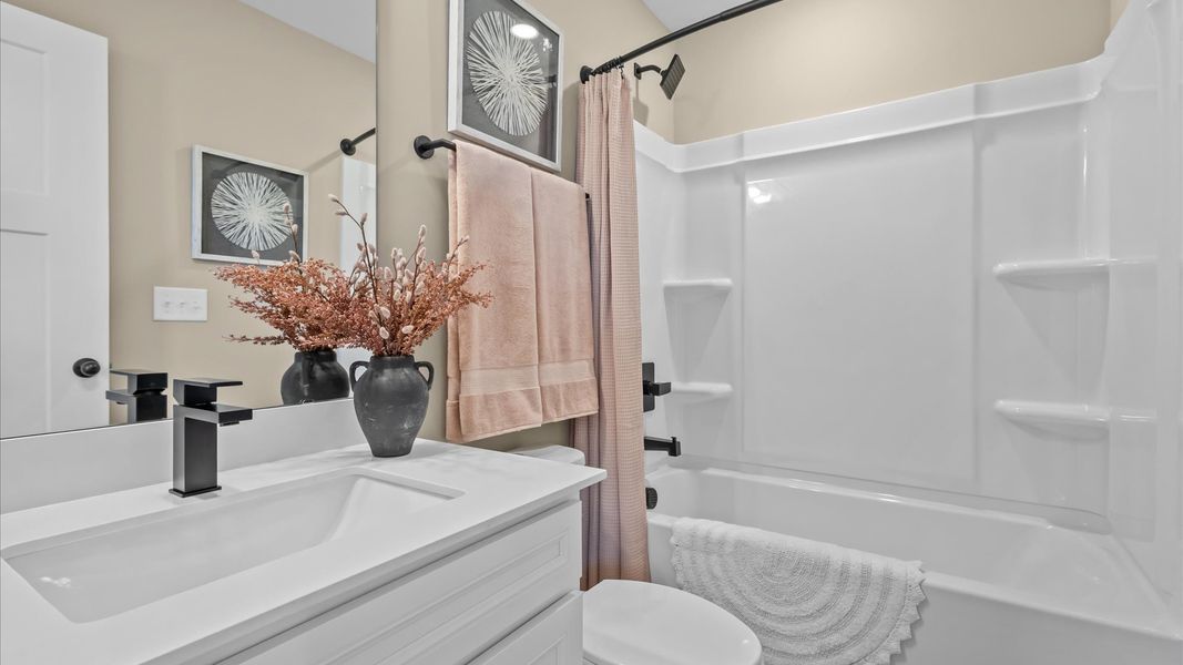 Representative furnished interior of a home built from the Kendrick by DRB Homes in Wells Crossing, Seneca (Image 25).