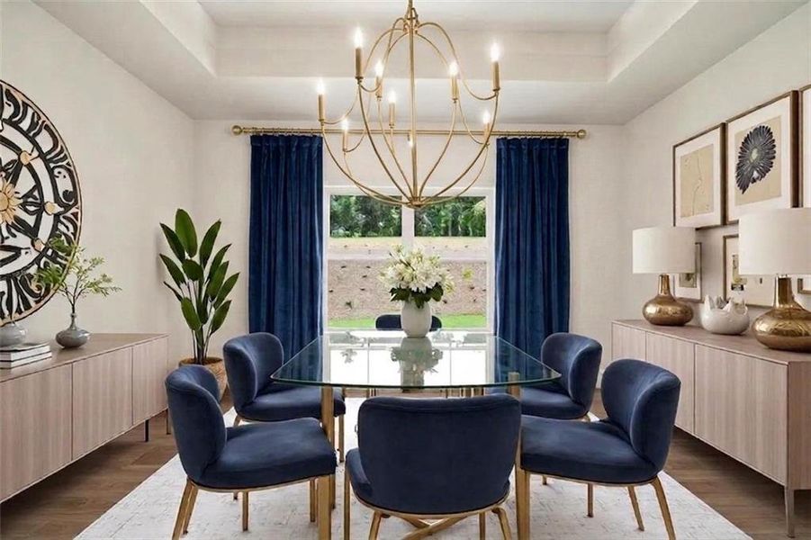 Furnished interior view inside a new home in Steeplechase, Hoschton (Image 5).