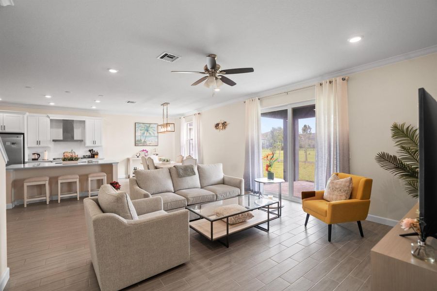 Furnished interior view inside a new home in , Loxahatchee (Image 44).