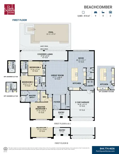 2D floor plan layout for the Beachcomber by Park Square Residential in Windsor Cay Resort, Clermont, FL (Image 3). 2D floor plan layout for the Beachcomber by Park Square Residential in Windsor Cay Resort, Clermont, FL (Image 3).