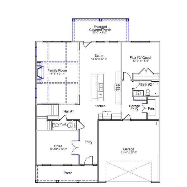 2D floor plan layout of this home in Hewing Farms, Summerville, SC (Image 2).