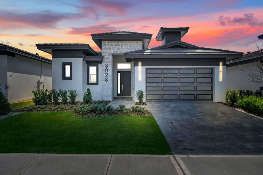 Representative exterior photo of a completed home built from the Courtyard 50 by ABD Development in Hampton Green at Providence, Davenport, FL (Image 30).