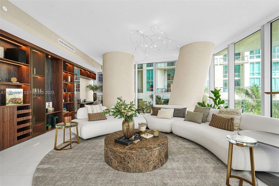 Furnished interior view inside a new home in , Miami (Image 6).