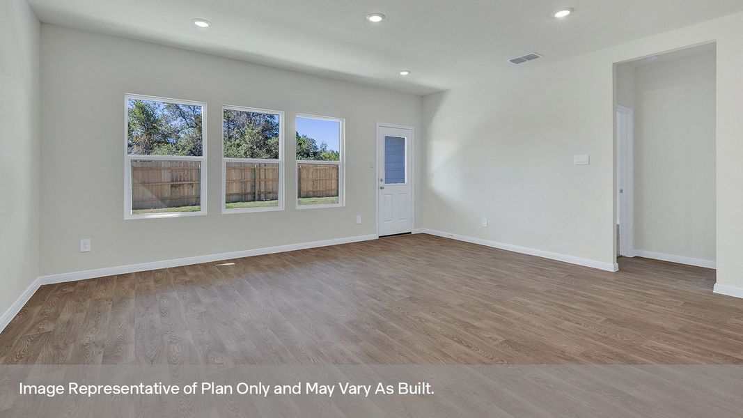 Representative unfurnished interior of a home built from the The Mitchell by D.R. Horton in Paramount, Kyle (Image 20). Representative unfurnished interior of a home built from the The Mitchell by D.R. Horton in Paramount, Kyle (Image 20).