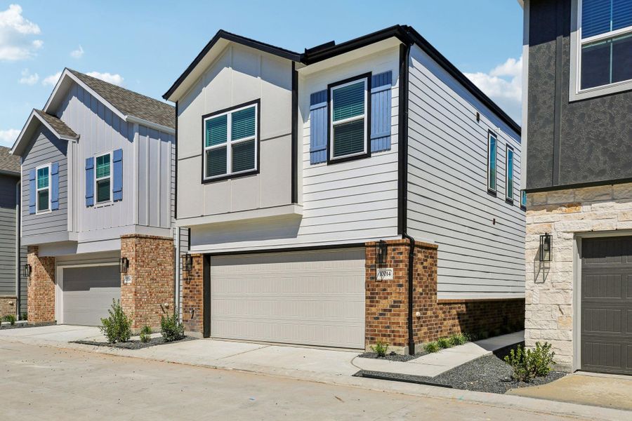 Exterior details and patio area of a home in Spring Brook Village - City Series, Houston (Image 18).