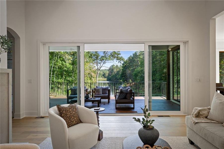 Exterior details and patio area of a home in , Ellijay (Image 39).