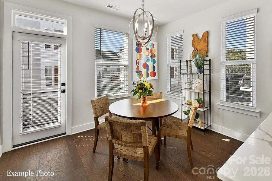 Furnished interior view inside a new home in LOSO Terraces, Charlotte (Image 3).