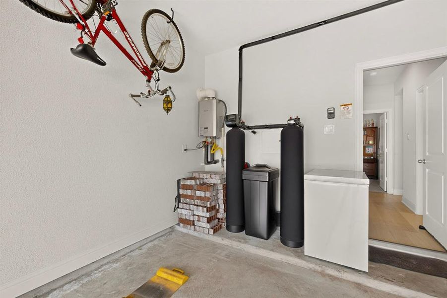 water softener system throughout the home.