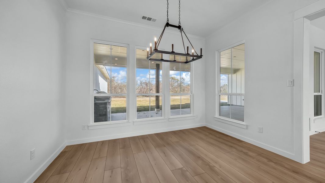 Representative unfurnished interior of a home built from the Rebekah by Zeal Home Builders in Oak Water Ranch, Granbury (Image 38). Representative unfurnished interior of a home built from the Rebekah by Zeal Home Builders in Oak Water Ranch, Granbury (Image 38).