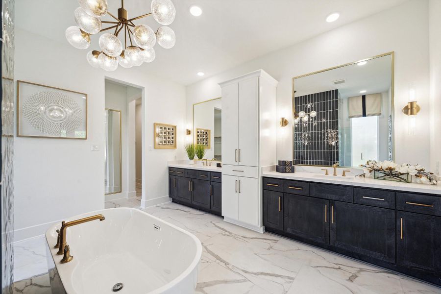 Representative furnished interior of a home built from the The Jaxson IX by Westin Homes in The Woodlands Hills, Willis (Image 18).