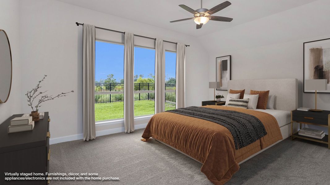 Furnished interior view inside a new home in Grand Central Park 50', Conroe (Image 4). Furnished interior view inside a new home in Grand Central Park 50', Conroe (Image 4).