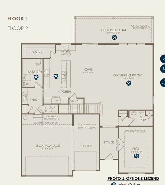 2D floor plan layout for the Oakhurst by Pulte Homes in Westerly Park at Wildlight, Wildlight, FL (Image 3). 2D floor plan layout for the Oakhurst by Pulte Homes in Westerly Park at Wildlight, Wildlight, FL (Image 3).