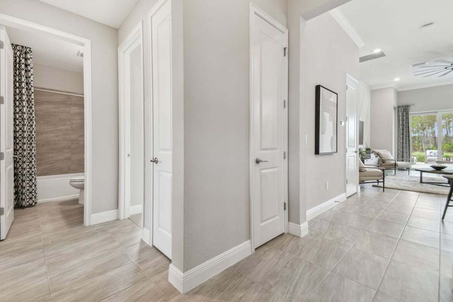 Representative furnished interior of a home built from the 50' Sweetwater by William Ryan Homes in Tamarack at Two Rivers, Zephyrhills (Image 6).