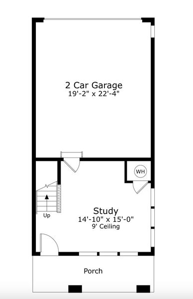 2D floor plan layout of this home in Lyric at RidgeGate, Lone Tree, CO (Image 3).
