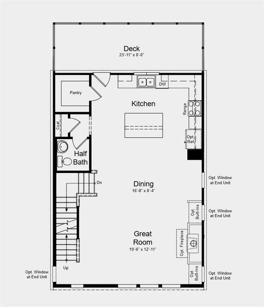 2D floor plan layout of this home in Somerset at Veterans Memorial, Mableton, GA (Image 4).
