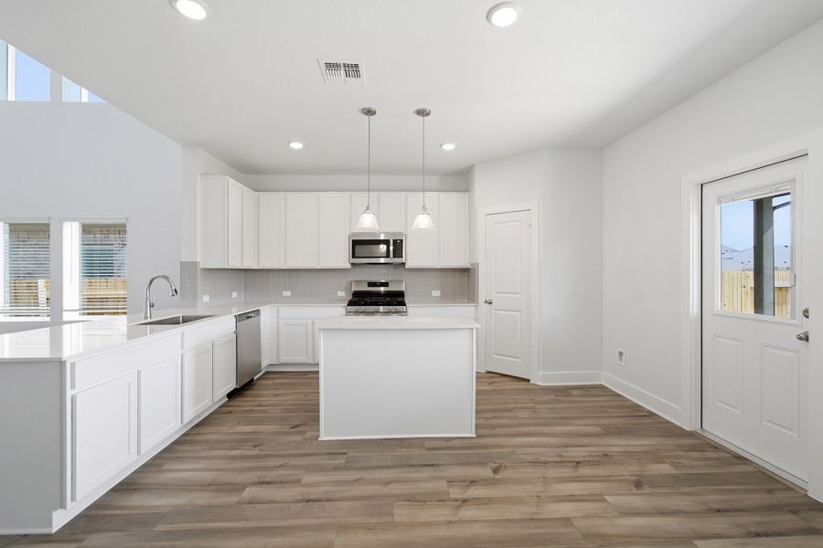 Furnished interior view inside a new home in Sunfield, Buda (Image 8). Furnished interior view inside a new home in Sunfield, Buda (Image 8).