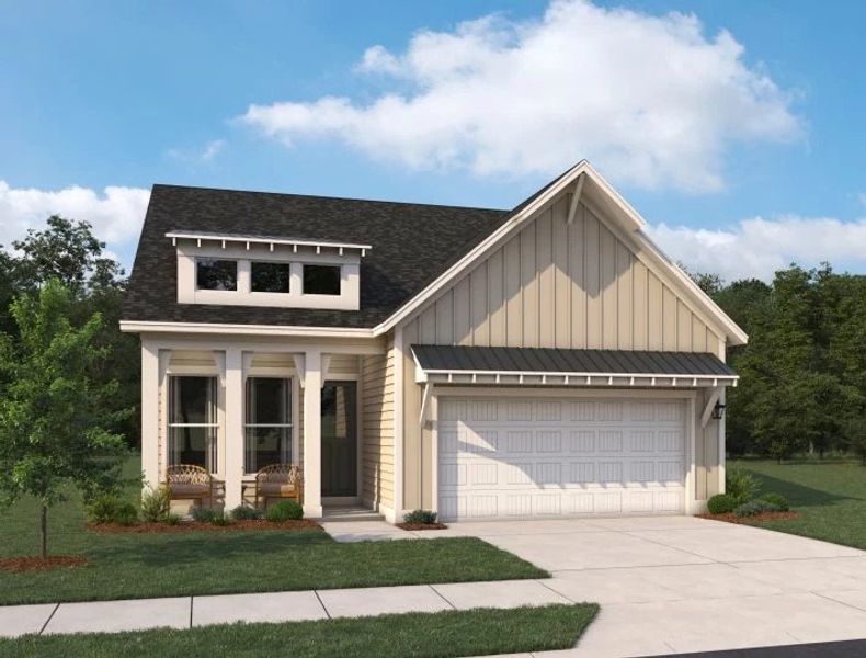 Aspen Elevation C Exterior Rendering - Color scheme may vary
