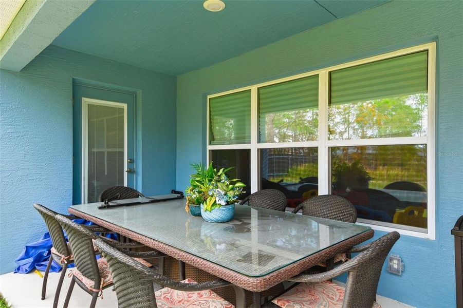 Exterior details and patio area of a home in Royal Highlands, Weeki Wachee (Image 33).