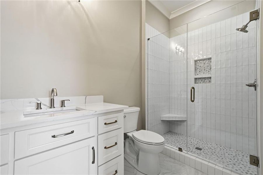 Furnished interior view inside a new home in , White (Image 8). Furnished interior view inside a new home in , White (Image 8).