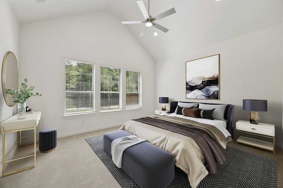 Furnished interior view inside a new home in Painted Tree, McKinney (Image 16). Furnished interior view inside a new home in Painted Tree, McKinney (Image 16).