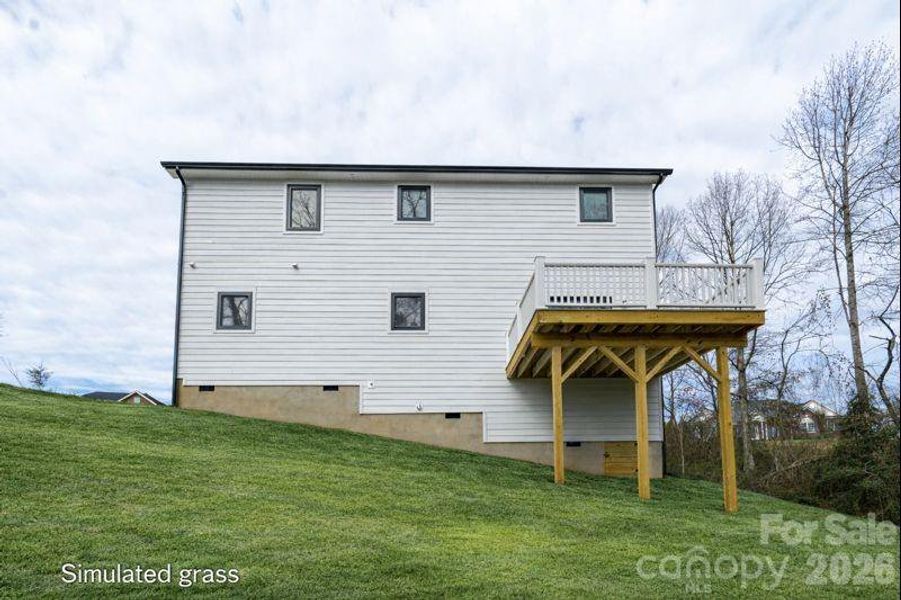 Exterior details and patio area of a home in , Hickory (Image 3).