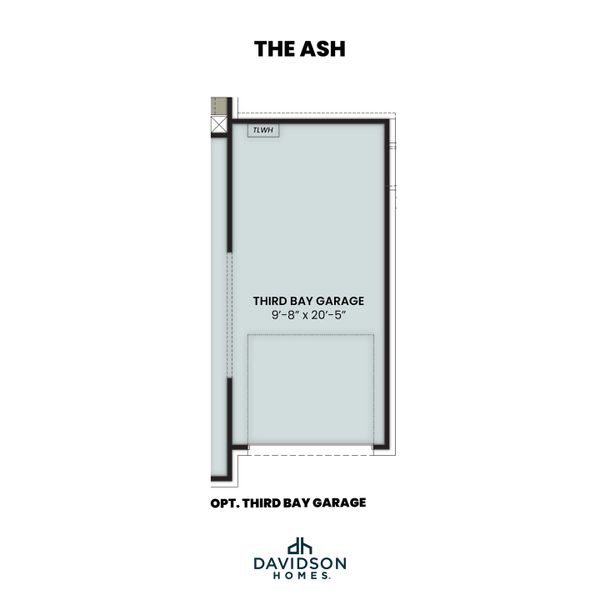 2D floor plan layout for the The Ash M by Davidson Homes LLC in Parks at Foster Crossing, Anna, TX (Image 21).