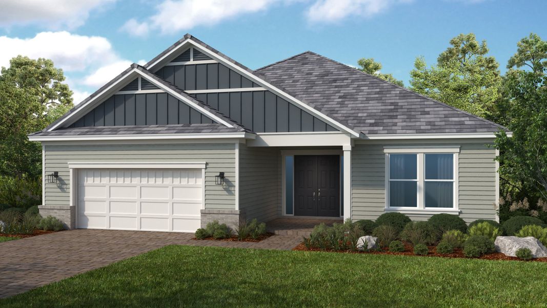 Representative exterior photo of a completed home built from the Pallazio by Taylor Morrison in Esplanade at St. Marys, St. Marys, GA (Image 21).