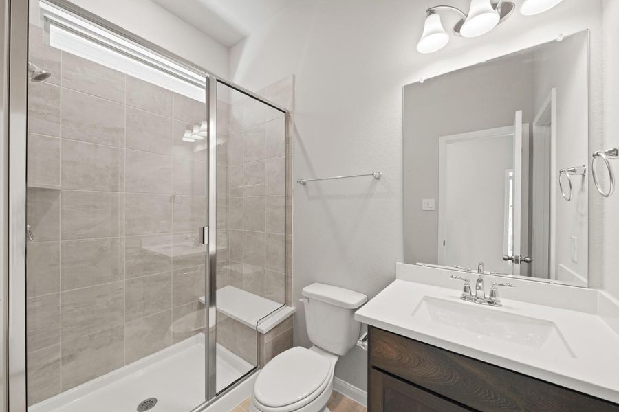 Furnished interior view inside a new home in Bridgeland 55', Cypress (Image 10).