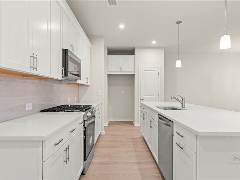 Furnished interior view inside a new home in The Village at Shallowford, Kennesaw (Image 8).