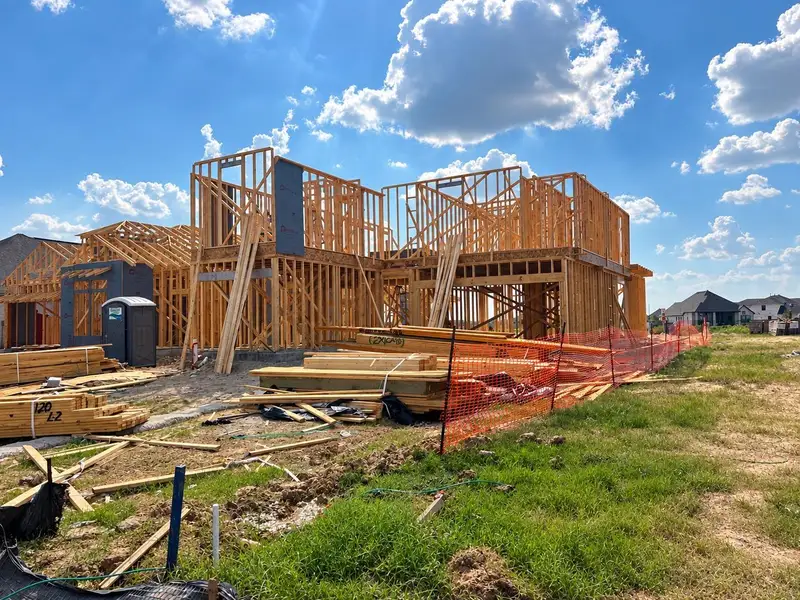 In-progress construction of a new home in , Katy, TX (Image 3).