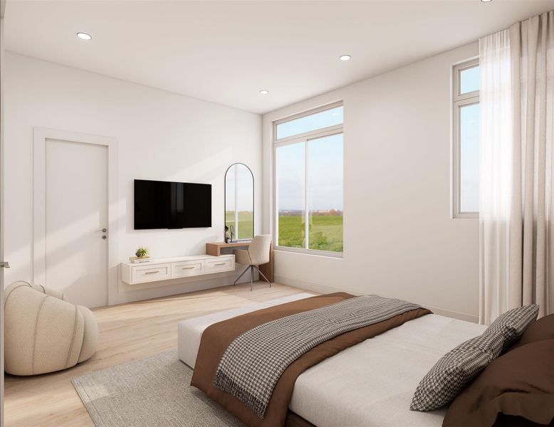 Furnished interior view inside a new home in , Houston (Image 25).