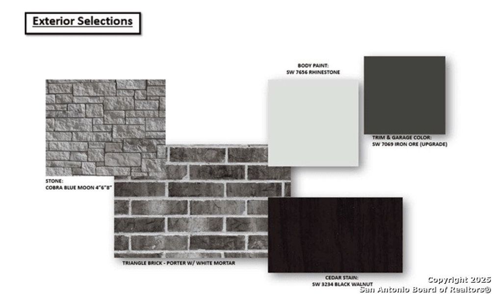 Sample of building materials used in homes in Mayfair, New Braunfels (Image 3). Sample of building materials used in homes in Mayfair, New Braunfels (Image 3).