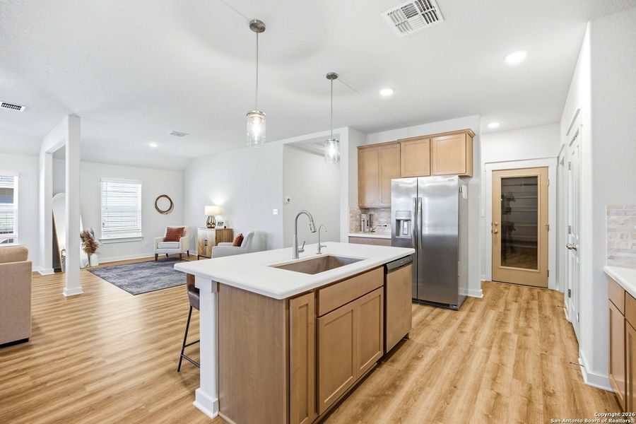 Furnished interior view inside a new home in , New Braunfels (Image 18).