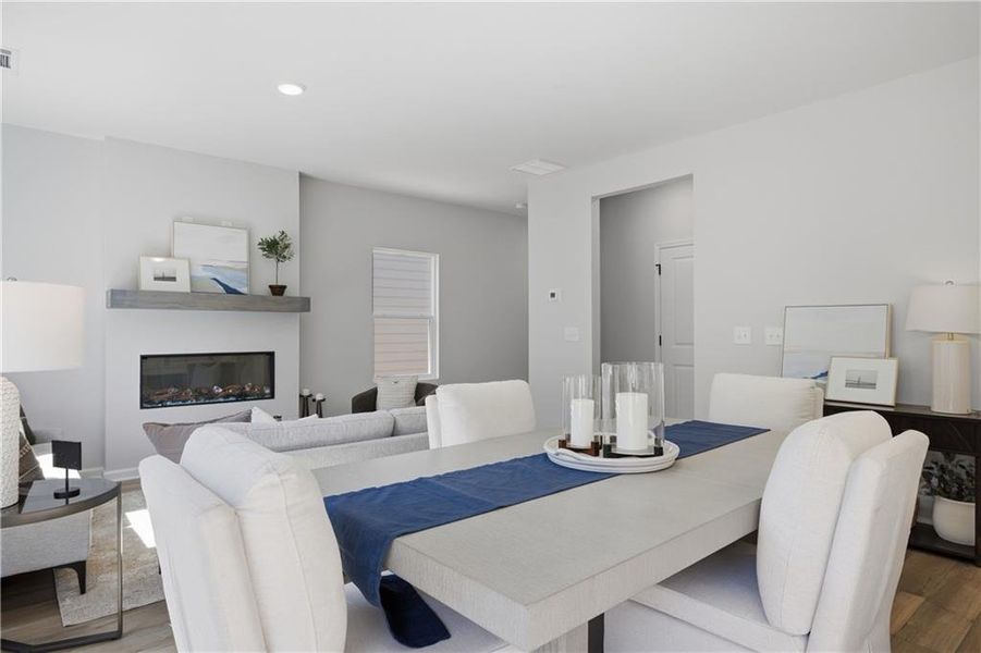 Furnished interior view inside a new home in The Bluffs, Canton (Image 7).